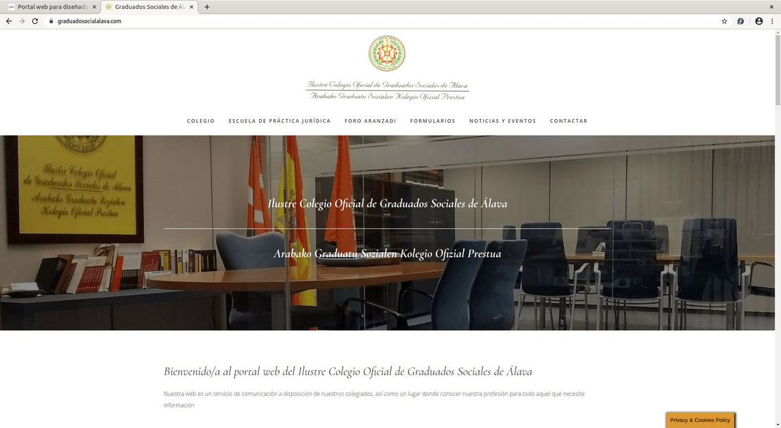 Nueva web para Colegio Oficial de Graduados Sociales de Álava